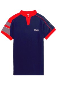 大量供應寶藍色牛角短袖T恤  自訂紅色窄V領繡花T恤  T恤中心 朱古力 甜品  Aalst  Wilmar T1080